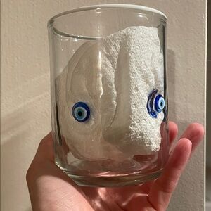 Anthropologie Glass with Evil Eye Design
